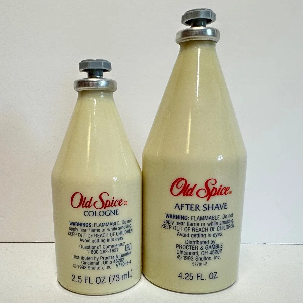 Old Spice Deluxe Traveler Set Mens Vintage Ivory Red Shulton Cologne After Shave